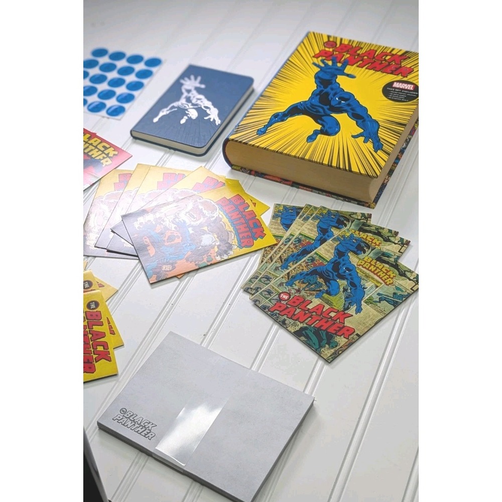 Marvel Comics The Black Panther Deluxe Note Card Set Book Box Stickers New 2018 - Picture 6 of 16